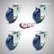Service Caster 3.5 Inch SS Blue Polyurethane Wheel Swivel Top Plate Caster Set SCC-SS20S3514-PPUB-BLUE-4 - alternate 5